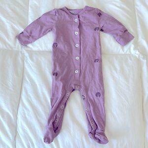 Kate Quinn long sleeve button front union footie